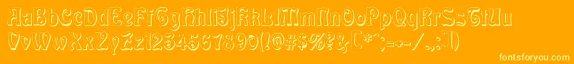 BaldurShadow Font – Yellow Fonts on Orange Background