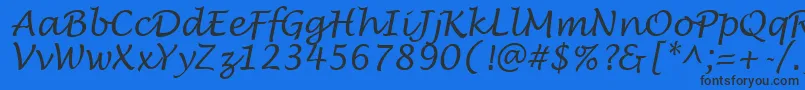 LowtideRegular Font – Black Fonts on Blue Background