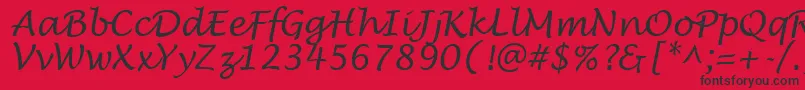 LowtideRegular Font – Black Fonts on Red Background