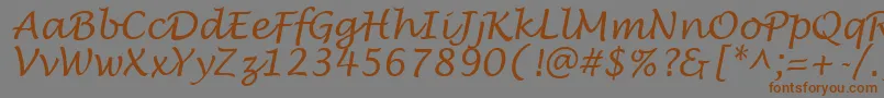 LowtideRegular Font – Brown Fonts on Gray Background