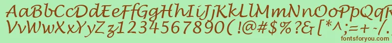 LowtideRegular Font – Brown Fonts on Green Background