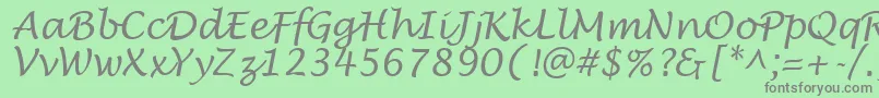 フォントLowtideRegular – 緑の背景に灰色の文字