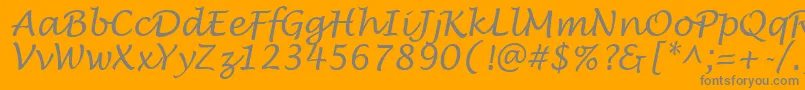 LowtideRegular Font – Gray Fonts on Orange Background