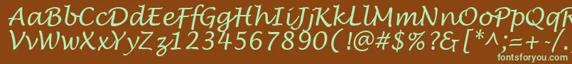 LowtideRegular Font – Green Fonts on Brown Background