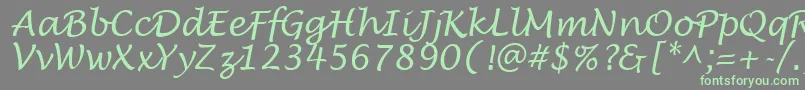 LowtideRegular Font – Green Fonts on Gray Background