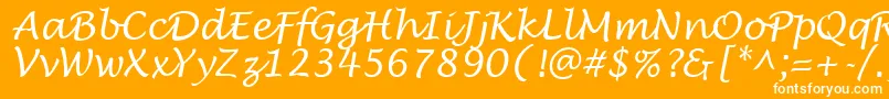 LowtideRegular-Schriftart – Weiße Schriften auf orangefarbenem Hintergrund