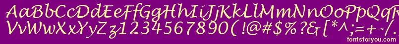 LowtideRegular Font – Yellow Fonts on Purple Background