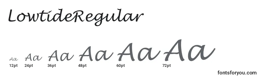 LowtideRegular Font Sizes