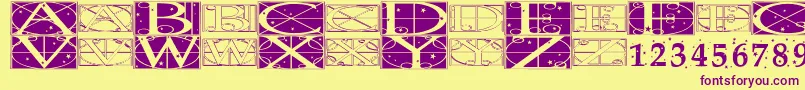 TimePundits Font – Purple Fonts on Yellow Background