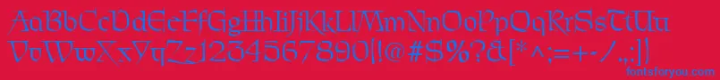 PatrickRegular Font – Blue Fonts on Red Background