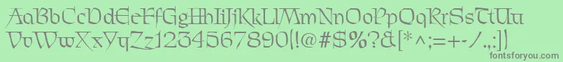 PatrickRegular Font – Gray Fonts on Green Background