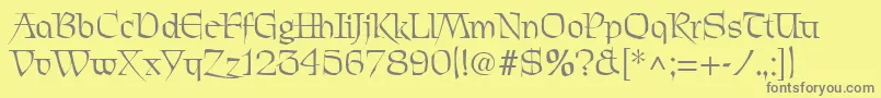 PatrickRegular Font – Gray Fonts on Yellow Background