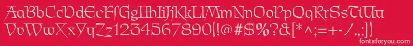 PatrickRegular Font – Pink Fonts on Red Background