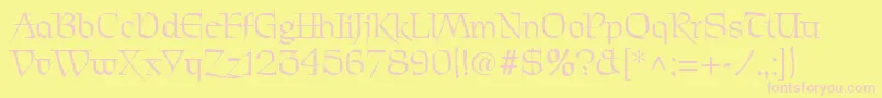 PatrickRegular Font – Pink Fonts on Yellow Background