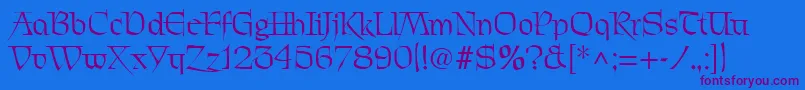 PatrickRegular Font – Purple Fonts on Blue Background