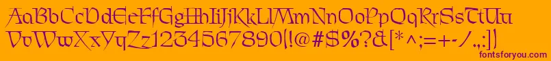 PatrickRegular Font – Purple Fonts on Orange Background