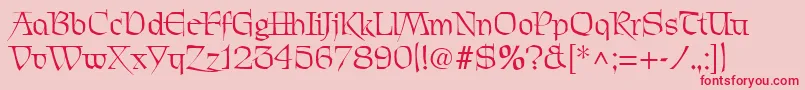 PatrickRegular Font – Red Fonts on Pink Background