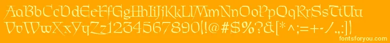 PatrickRegular Font – Yellow Fonts on Orange Background