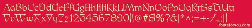 PatrickRegular Font – Yellow Fonts on Red Background