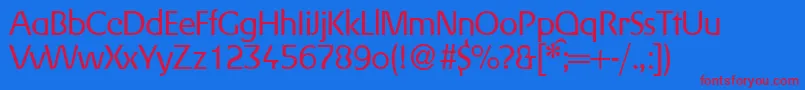 GerdadbNormal Font – Red Fonts on Blue Background