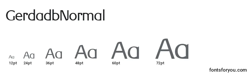 GerdadbNormal Font Sizes