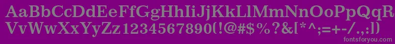 フォントImpressumstdBold – 紫の背景に灰色の文字