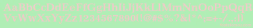 ImpressumstdBold Font – Pink Fonts on Green Background