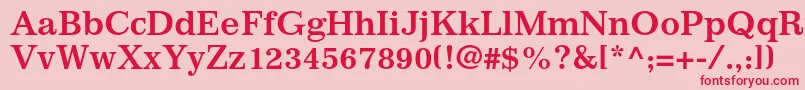 ImpressumstdBold Font – Red Fonts on Pink Background