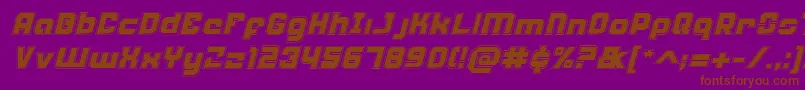 Weaponeerai Font – Brown Fonts on Purple Background