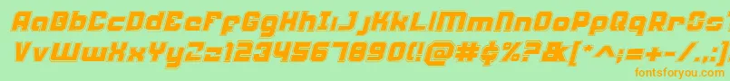 Weaponeerai Font – Orange Fonts on Green Background