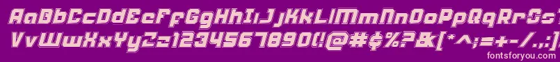 Weaponeerai Font – Pink Fonts on Purple Background