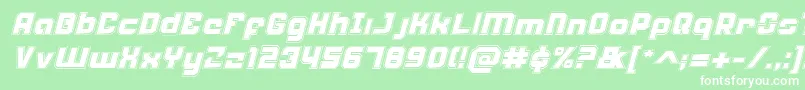 Weaponeerai Font – White Fonts on Green Background