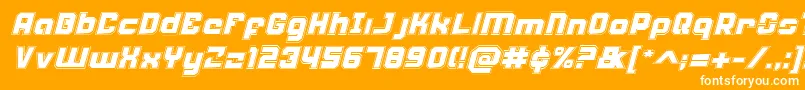 Weaponeerai Font – White Fonts on Orange Background