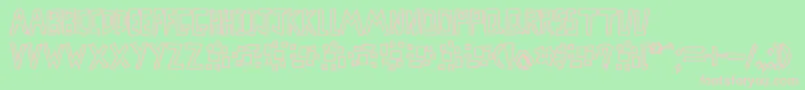 Шрифт Mistb – розовые шрифты на зелёном фоне