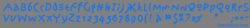 フォントKleinsamazon – 灰色の背景に青い文字