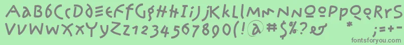 フォントKleinsamazon – 緑の背景に灰色の文字