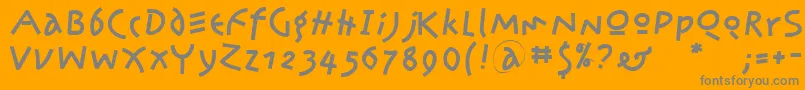 Kleinsamazon Font – Gray Fonts on Orange Background