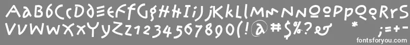 フォントKleinsamazon – 灰色の背景に白い文字