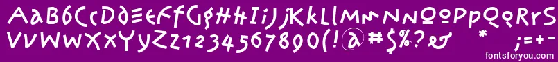 Kleinsamazon Font – White Fonts on Purple Background