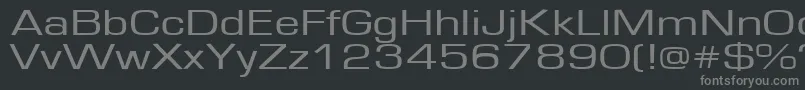 Europe140 Font – Gray Fonts on Black Background