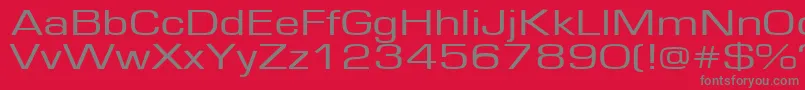 Europe140 Font – Gray Fonts on Red Background