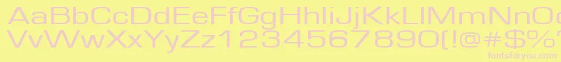 Europe140 Font – Pink Fonts on Yellow Background