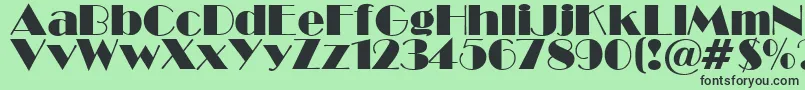 BroadwaySuRegular Font – Black Fonts on Green Background