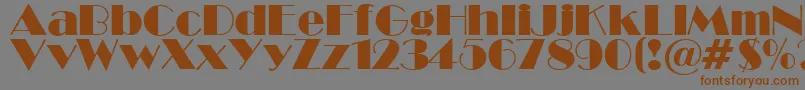BroadwaySuRegular Font – Brown Fonts on Gray Background