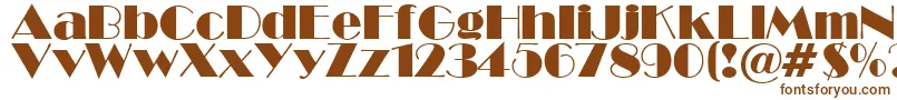 Шрифт BroadwaySuRegular – коричневые шрифты на белом фоне