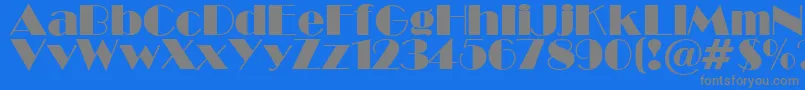 BroadwaySuRegular Font – Gray Fonts on Blue Background