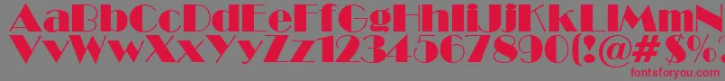 BroadwaySuRegular Font – Red Fonts on Gray Background