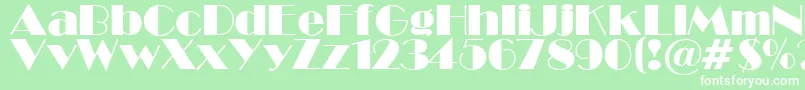 BroadwaySuRegular Font – White Fonts on Green Background