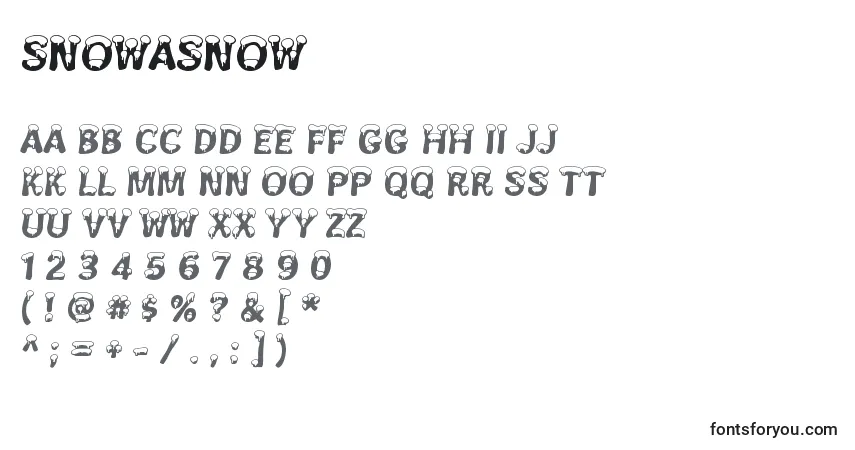 Fuente SnowaSnow - alfabeto, números, caracteres especiales