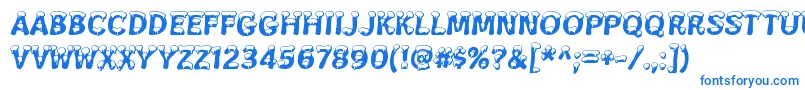 SnowaSnow Font – Blue Fonts on White Background